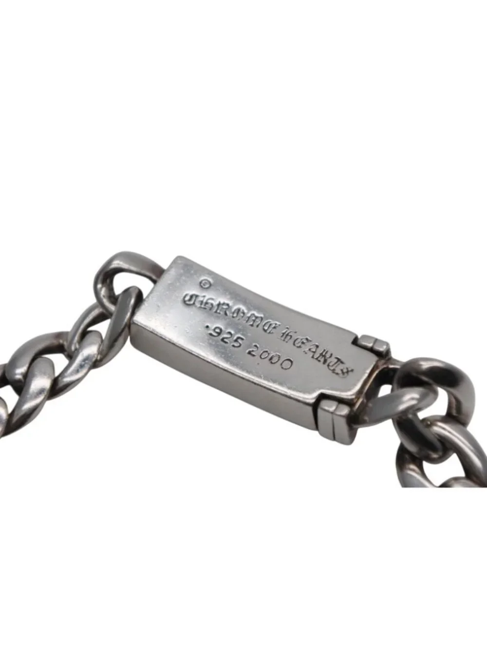 Chrome Hearts Mini ID CH Cross Classic Bracelet Pave Diamond 2000 925